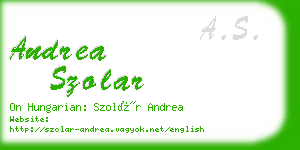 andrea szolar business card